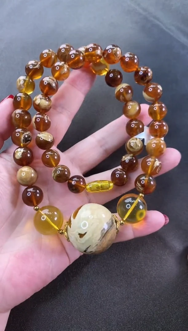 【闪购商品】琥珀颈饰未镶嵌项链