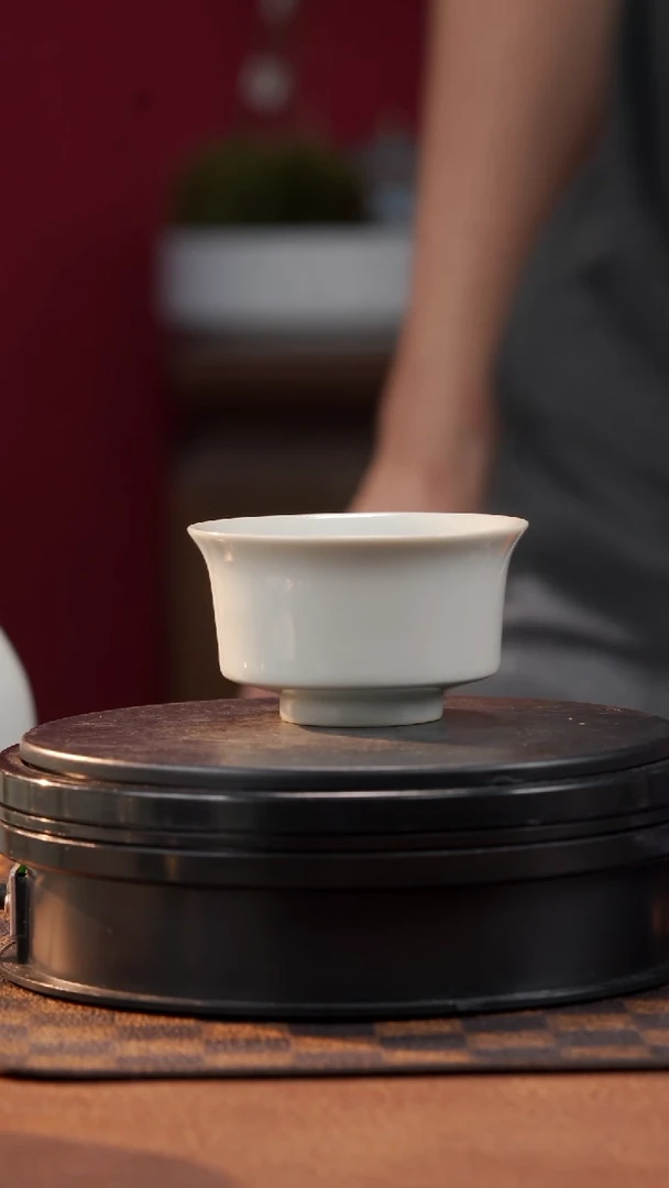 茶具柴烧光素马蹄杯@@ST-C40110
