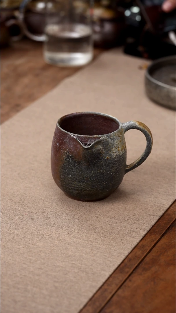 茶壶紫砂柴烧大号手把公道杯煮奶茶