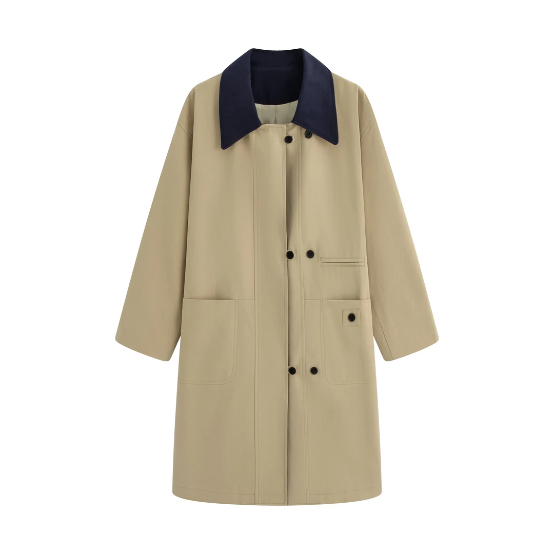 正版原版80棉+20新款时尚设计感休闲百搭风衣外套22001