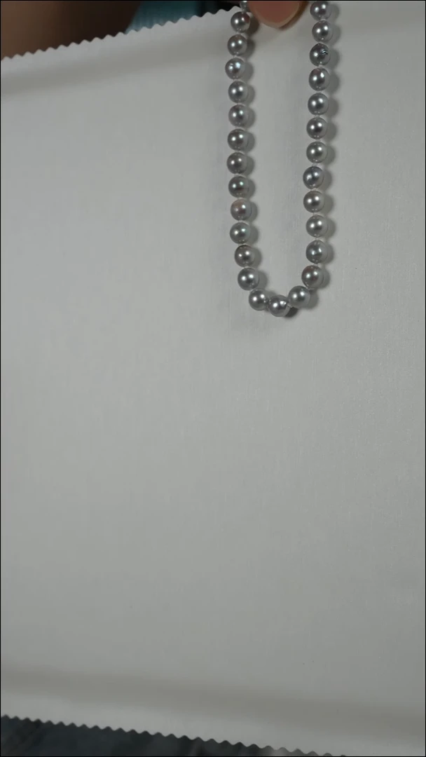 银S925镶嵌手链海水珍珠AK真多麻5-5.5mm