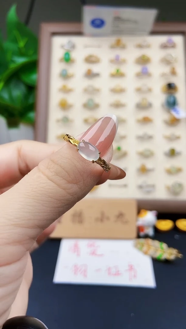 银S925镶嵌戒指翡翠12