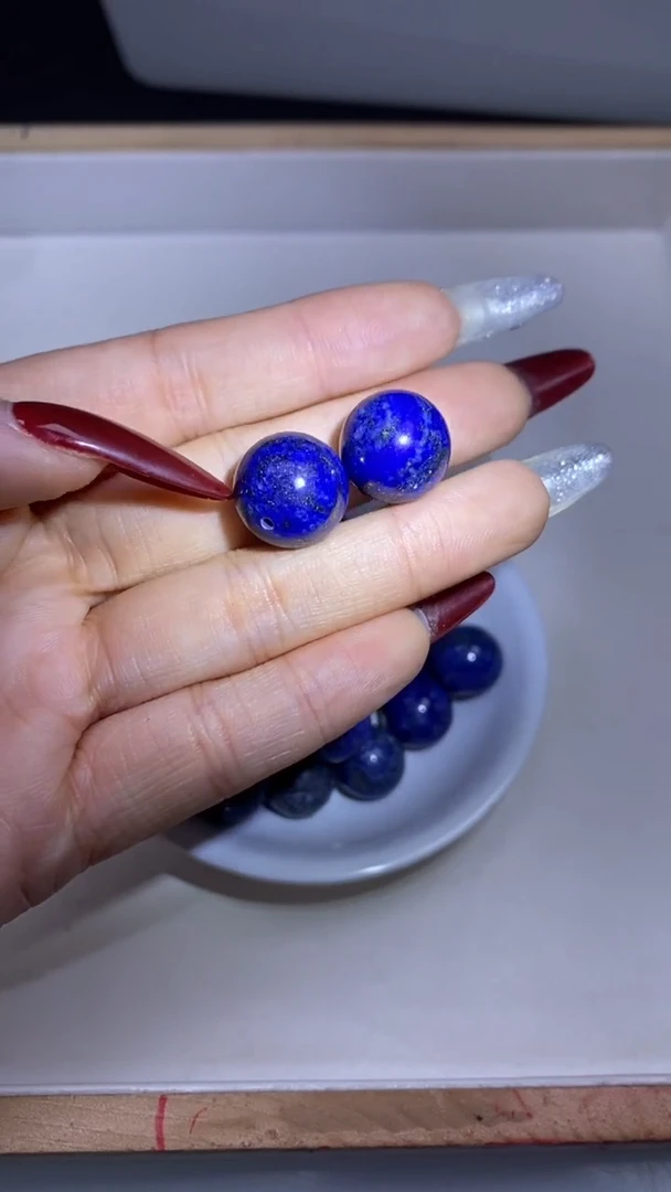 未镶嵌青金石散珠M716 青金石14mm2个8元