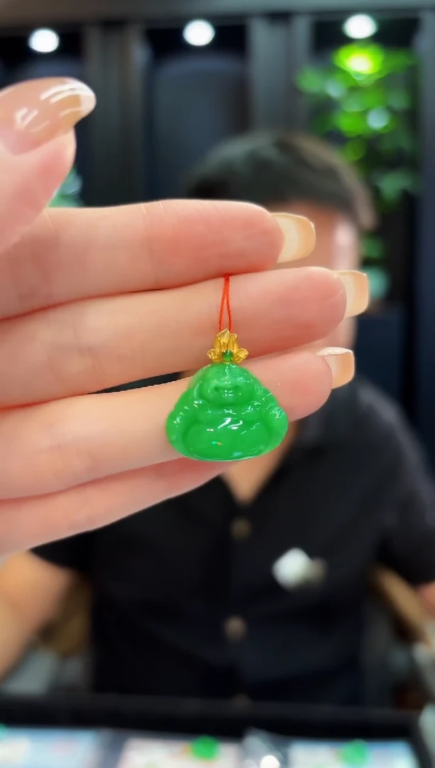 吊坠(不含链)18K金镶嵌翡翠 缅料A货/支持复检/一件