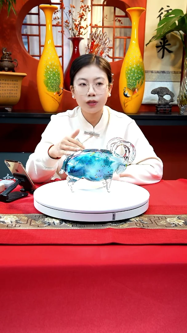 手工艺品琉璃莫奈羊