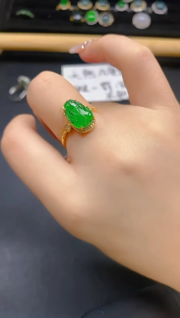 银S925镶嵌戒指翡翠54