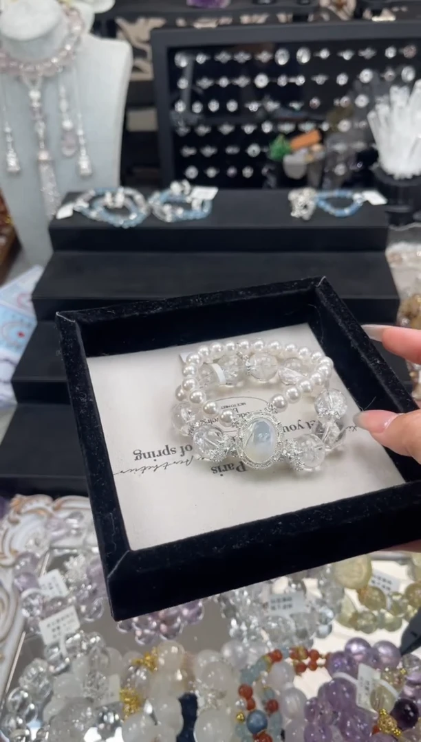 【闪购商品】烟晶手链银S925镶嵌天然水晶 多样性发货