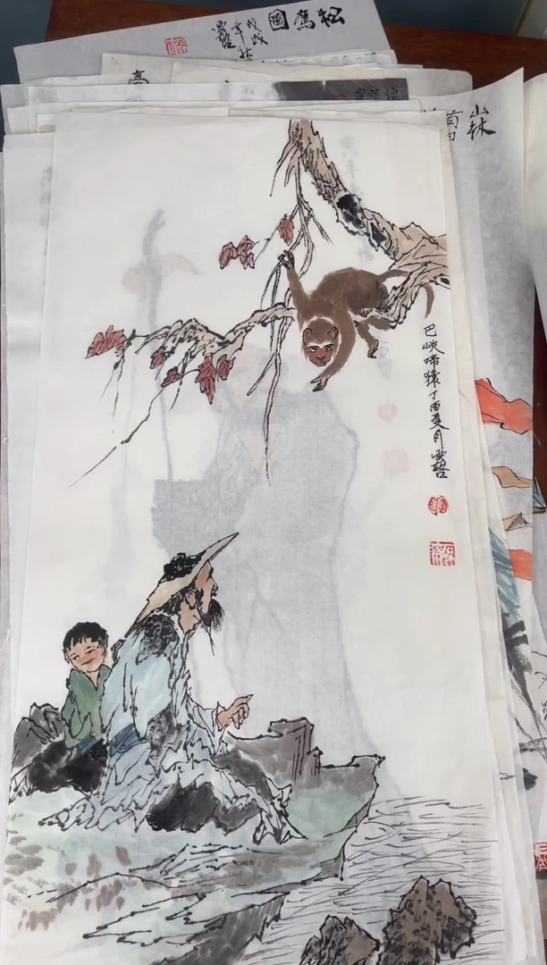 国画随*国画山水花鸟作品