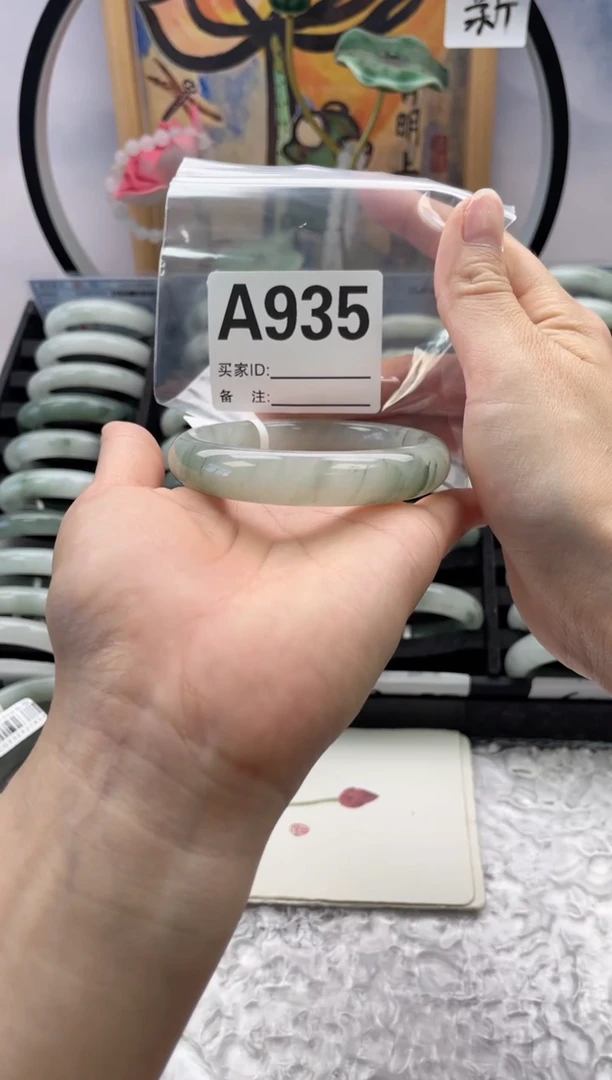 石英质玉（天山翠）手镯未镶嵌935