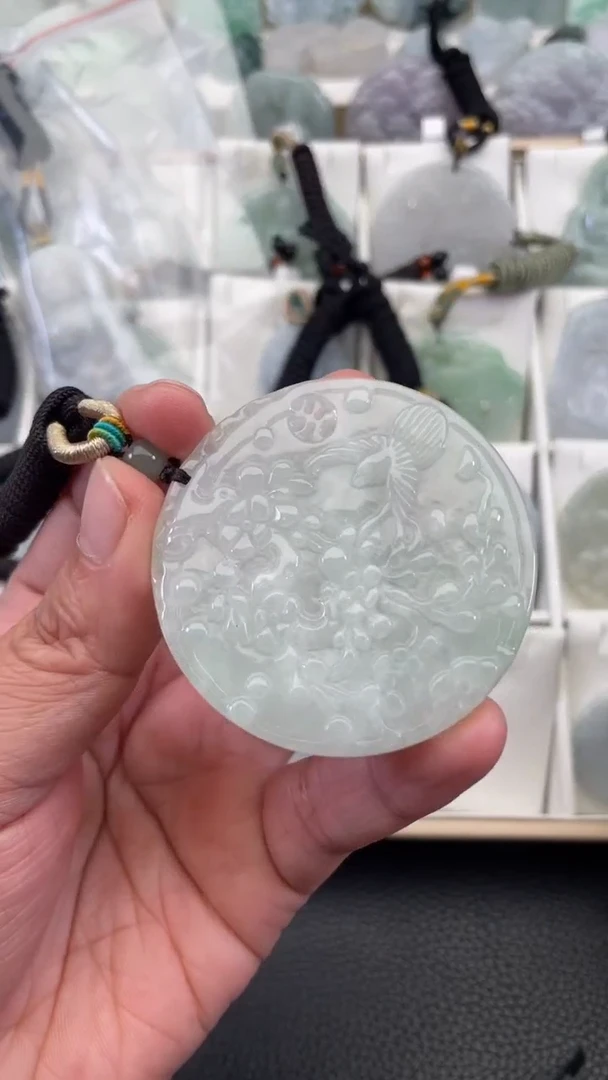 颈饰未镶嵌翡翠天然缅甸翡翠A货419