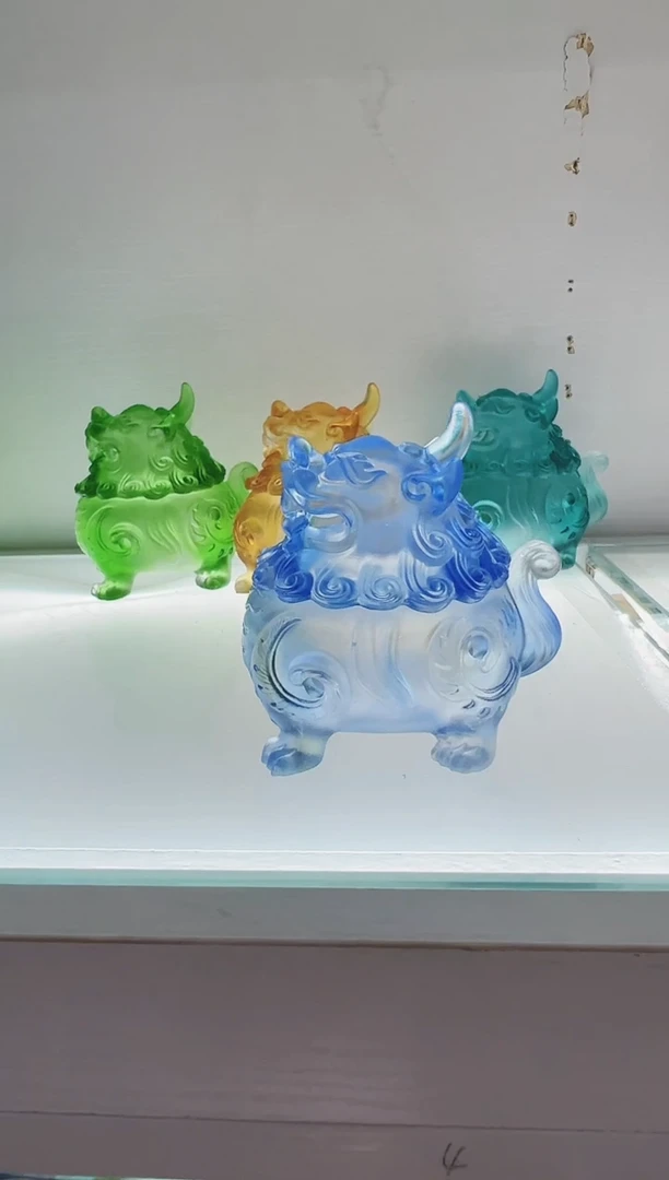 手工艺品琉璃古法琉璃小号狻猊香炉