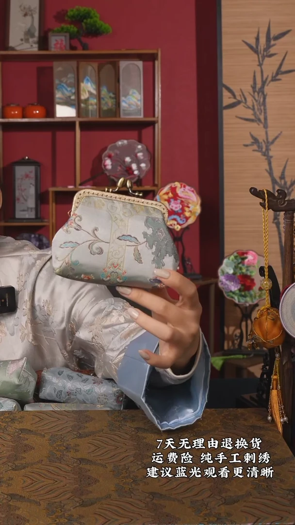 织绣28非遗宋锦纯手工手拿包