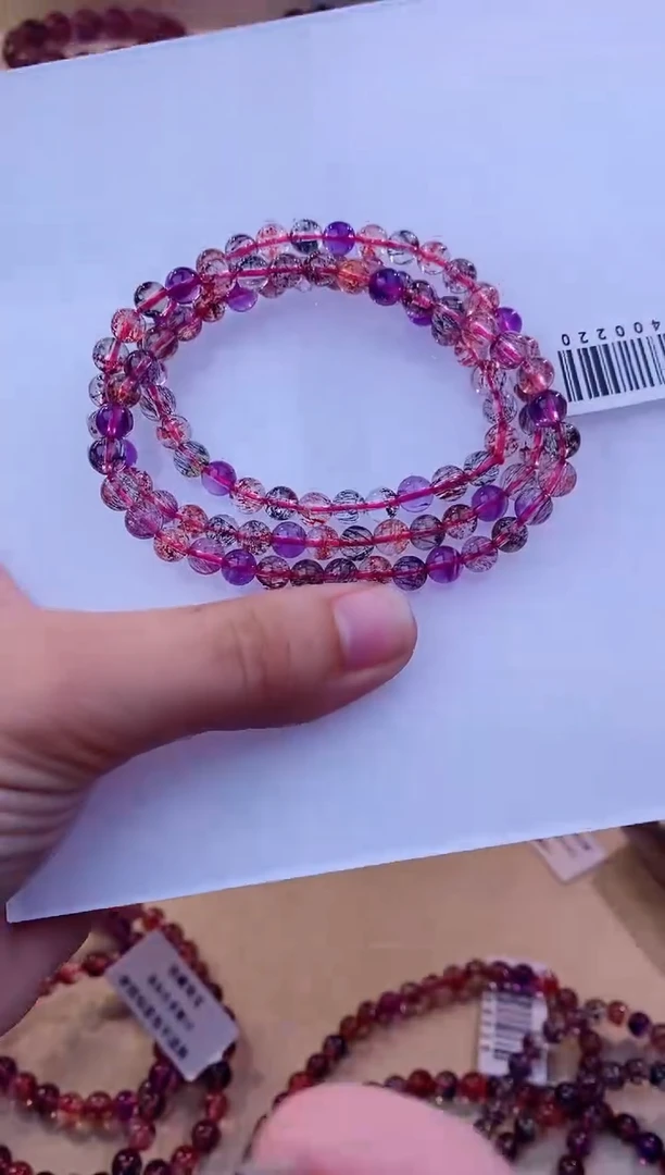 未镶嵌手串水晶黑加仑超七多圈6m+