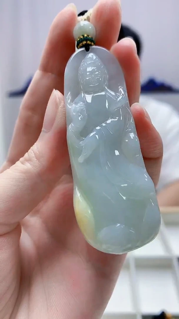 未镶嵌定制翡翠5028zm-毛货挂件观音56