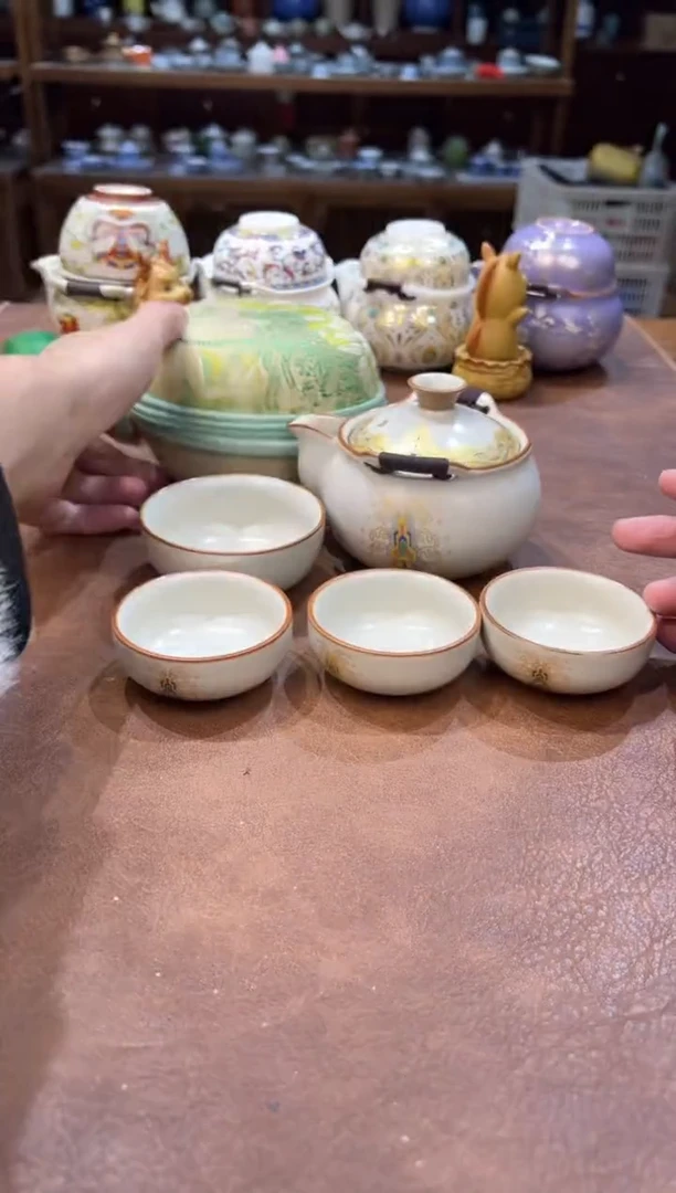 真的很便宜会开片的旅行茶具