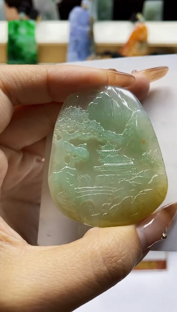 颈饰未镶嵌翡翠翡翠A货