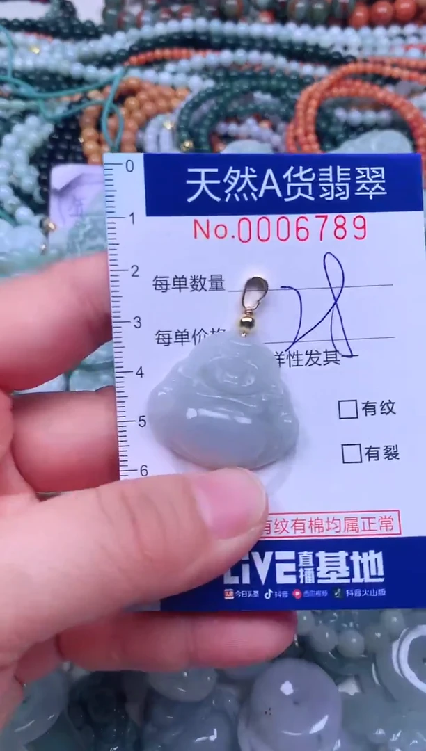 颈饰未镶嵌翡翠天然翡翠