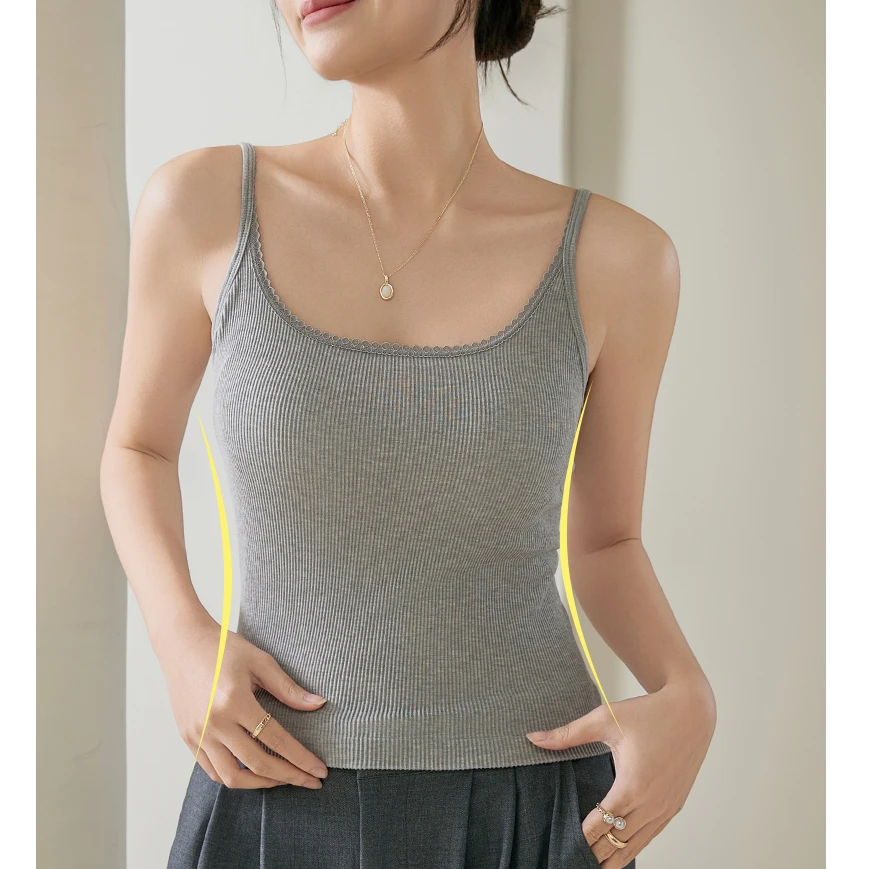 25春夏莫代尔裸感无痕高弹百搭舒适蛋白养护一体杯背心8276