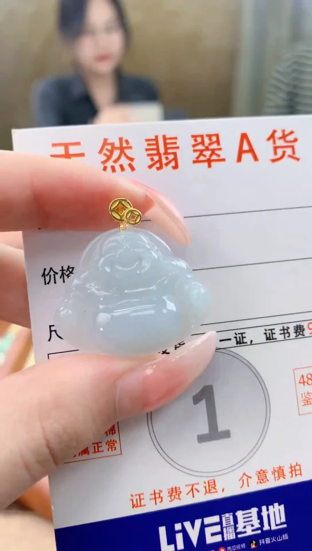 颈饰未镶嵌翡翠天然A货翡翠挂件