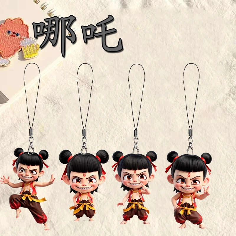 哪吒车载摆件魔童闹海可爱手机壳装饰书包挂件亚克力包包链条礼品