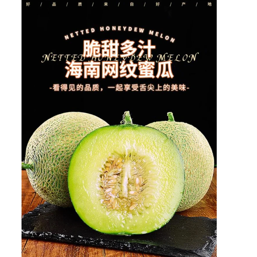 海南网纹蜜瓜清甜冰淇淋甜瓜新鲜哈密瓜当季水果产地果园直发顺丰
