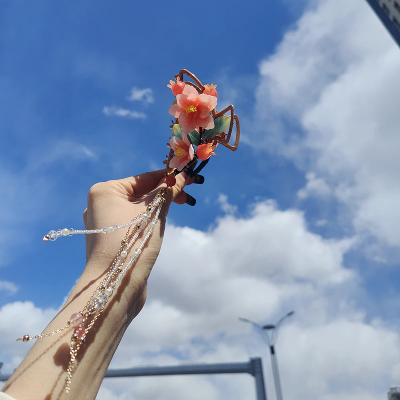 风雪初晴九重紫石榴花抓夹【新款上新】汉服古风超仙可爱气质甜美