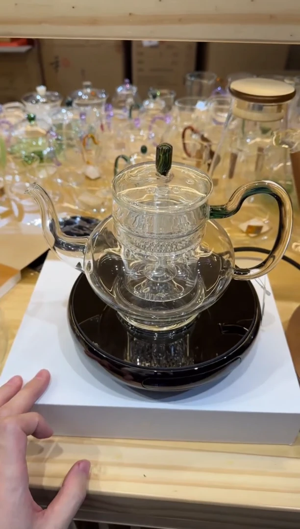 茗凤祥电陶炉-X2+宫灯壶-凤尾青绿