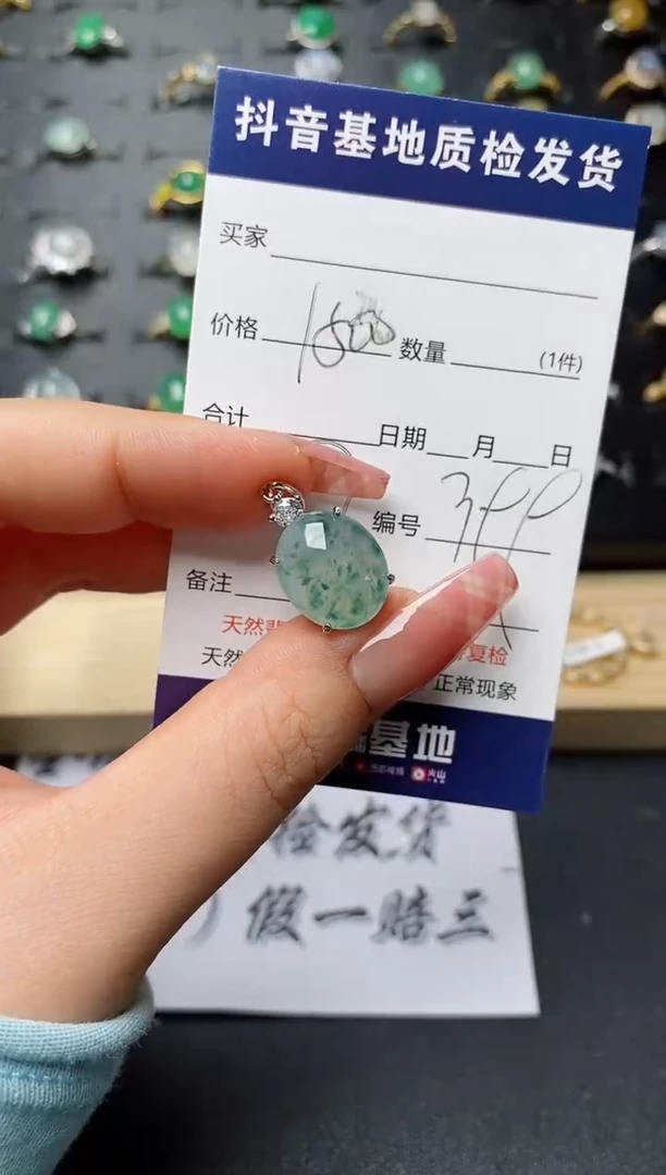 翡翠银S925镶嵌颈饰..............