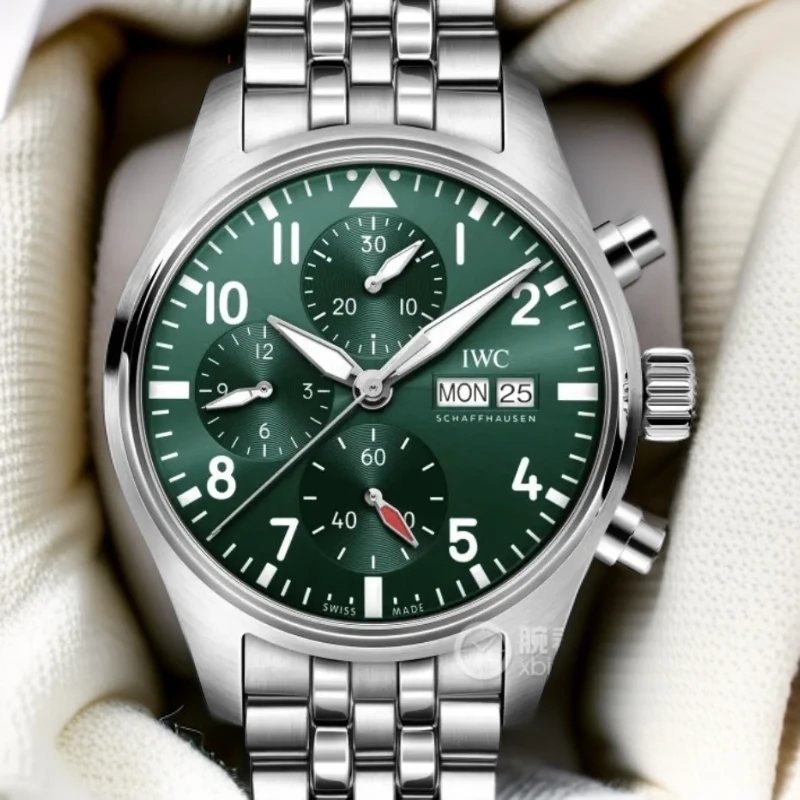 99新 IWC/万国 飞行员系列 公价63000 表径41 22年全套绿盘计时