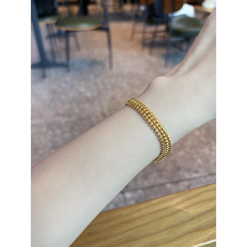 足银手链 鱼骨手链 手工气质轻奢时尚百搭精美多层可调节