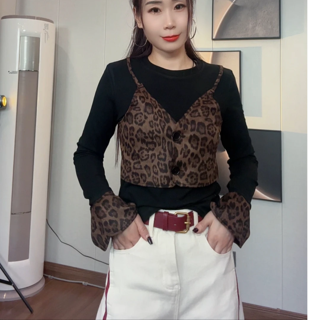 6832（XD）假两件T恤