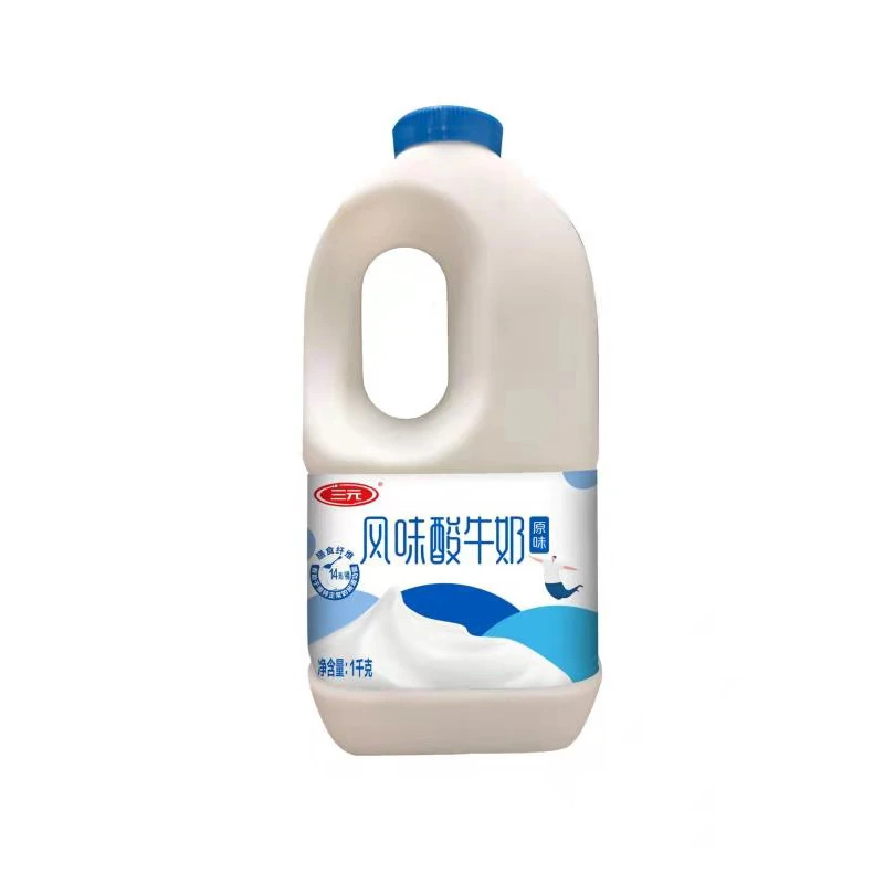 三元原味风味酸牛奶1000g/桶