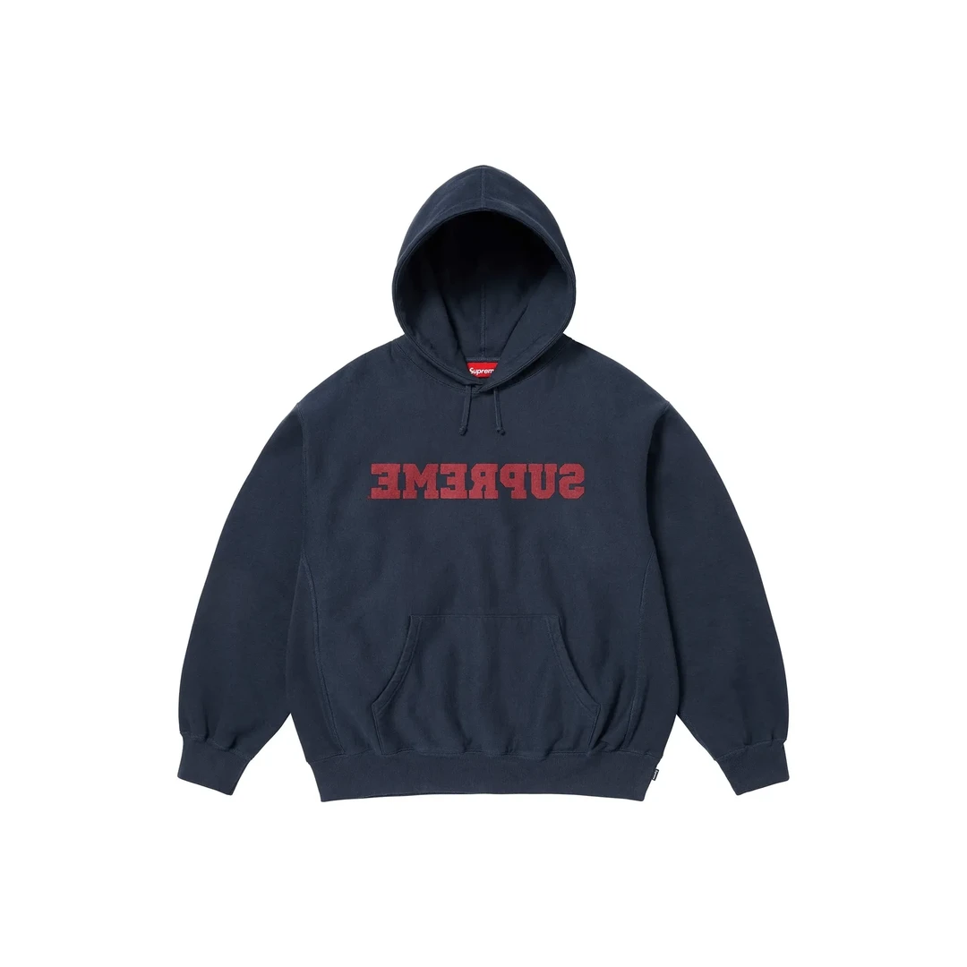 Supreme SS25 反向Logo连帽卫衣 S