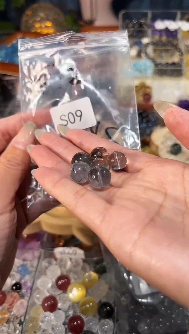 【闪购商品】水晶手链未镶嵌s09蓝发卡12单珠