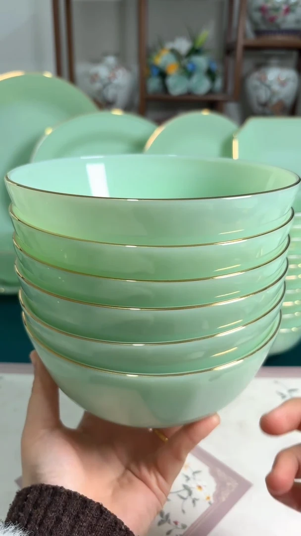 硬质细瓷 6.5英寸6个碗口径16.3厘米