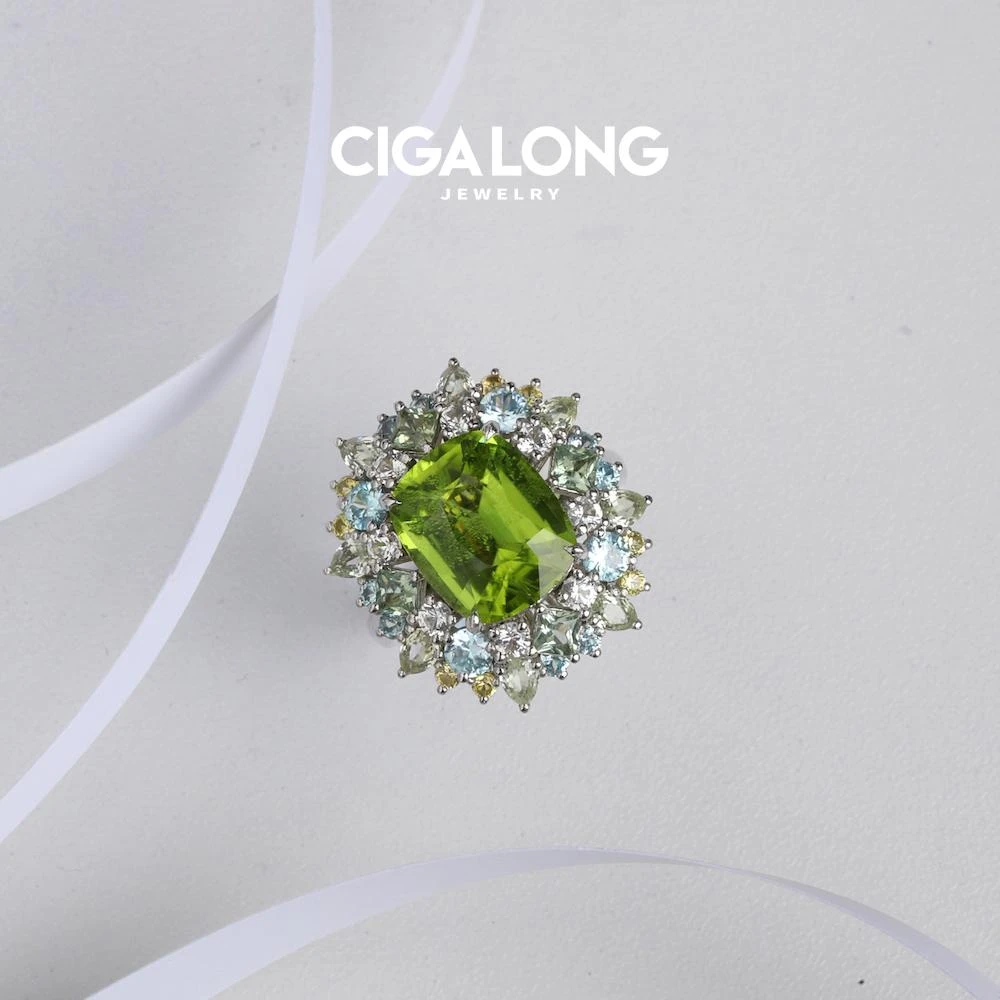 CIGALONGPT950橄榄石戒吊两用款 3336