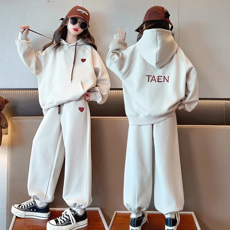 女童春秋套装新款6-12岁15岁中大童休闲运动洋气小女孩两件套