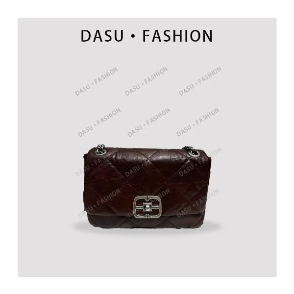 【苏总专属】QYX-9616-可可棕女士时尚潮流气质小众腋下包斜挎包