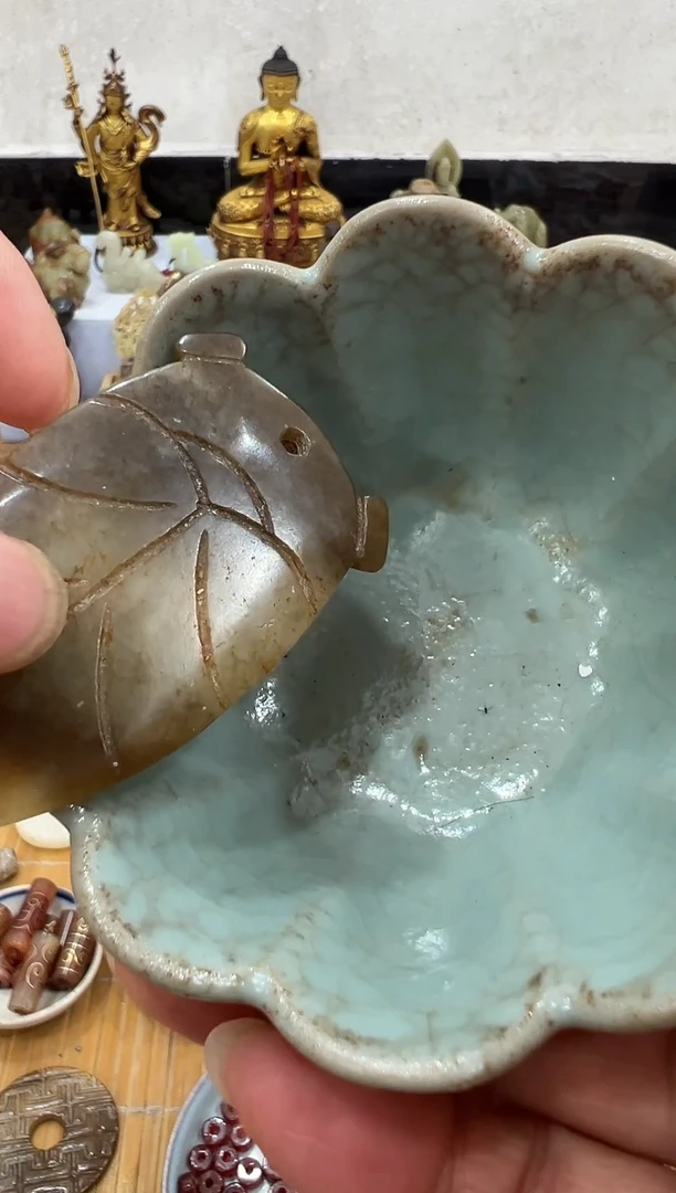 瓷片手工，手绘，陶瓷