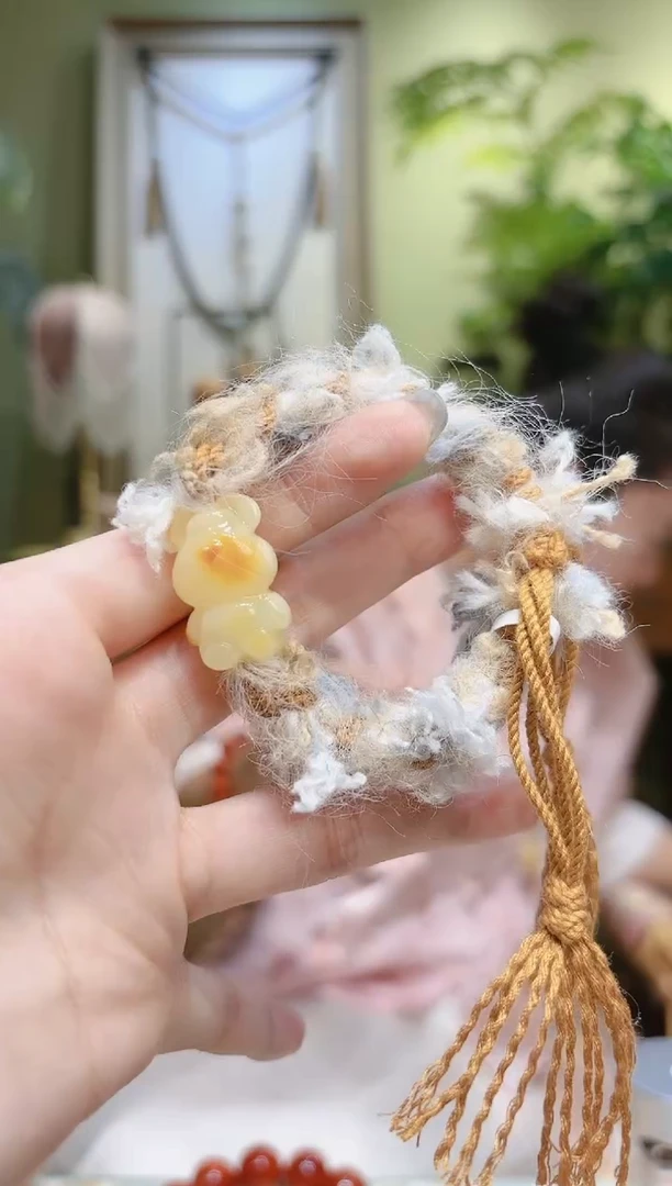 【闪购商品】蜜蜡裸石未镶嵌蜜蜡熊绳编手绳2号