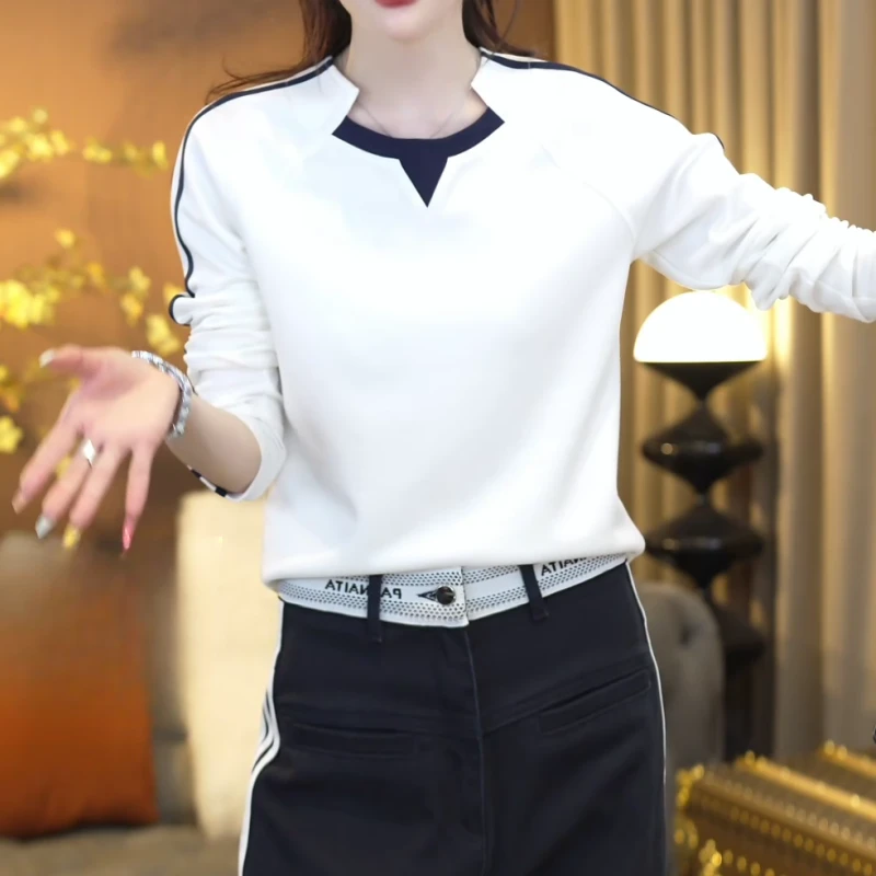 2025春季不规则裁剪拼接时尚休闲百搭T恤上衣LK2502019