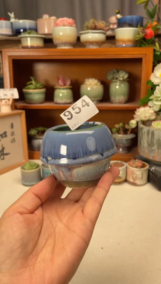 瓷片954知木小芳花盆