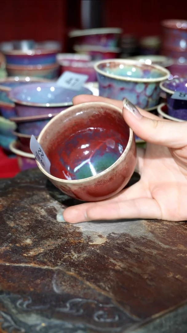 摆件精品窑变钧瓷茶器