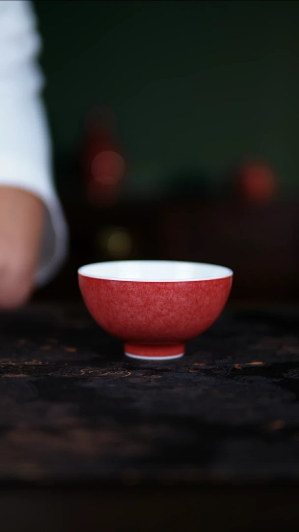 杯子景德镇纯手工陶瓷豇豆红