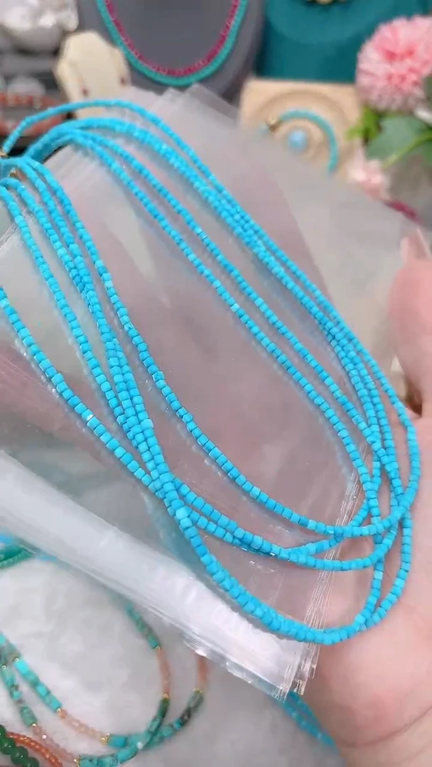 淡水珍珠银S925镶嵌颈饰方糖松99