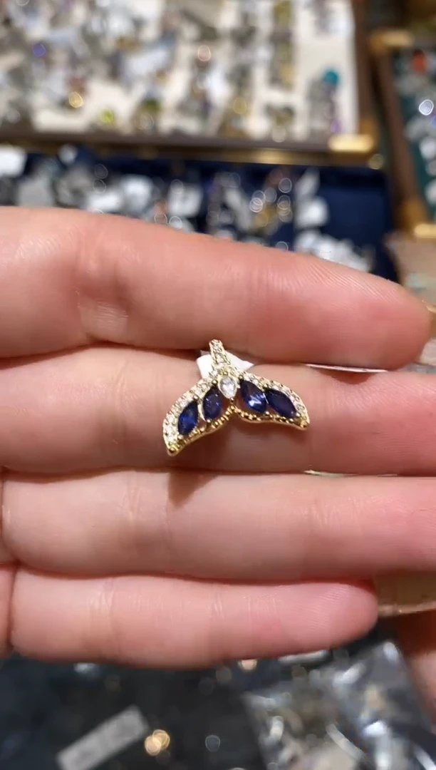 吊坠(不含链)蓝宝石银S925镶嵌楚楚珠宝中古甄选不退换