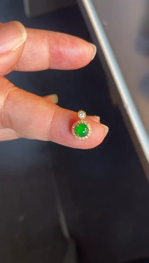 吊坠(不含链)银S925镶嵌翡翠1