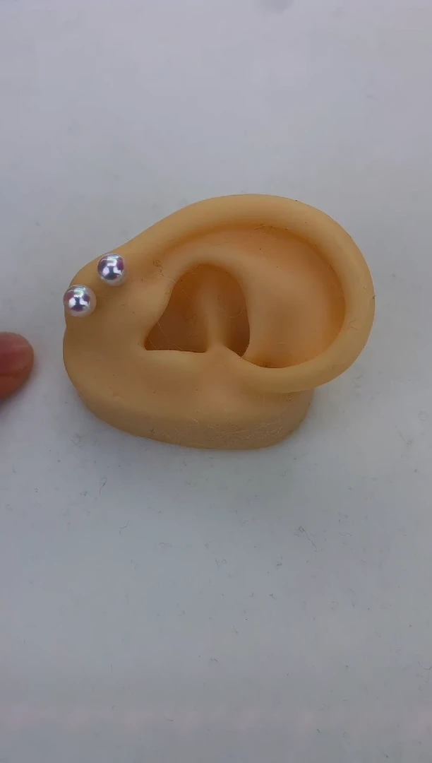 银S925镶嵌DA海水珍珠 GD216 5-6 素钉定制