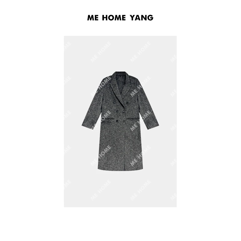 ME【极简大衣】山羊绒绵羊毛混纺高端保暖冬季新款大衣 MEQC4119
