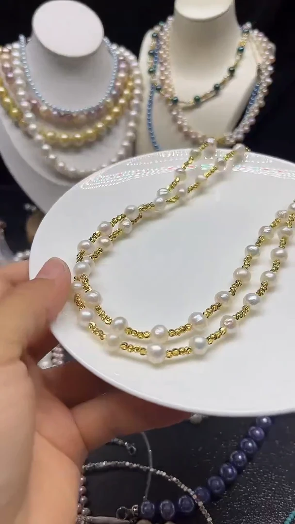 颈饰未镶嵌淡水珍珠多人